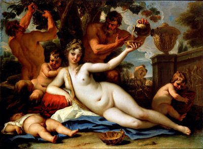 Bacchante og Satyrer, c1713 av Sebastiano Ricci