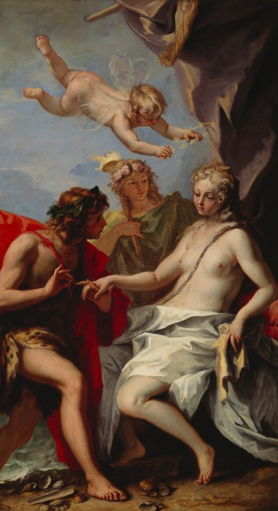 Bacchus og Ariadne (olje på lerret) av Sebastiano Ricci
