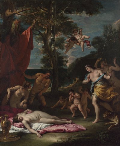 Bacchus og Ariadne, um 1700 av Sebastiano Ricci