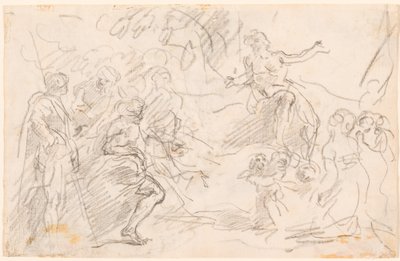 Bibelsk scene [verso] av Sebastiano Ricci