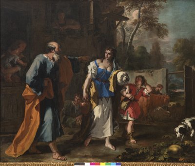 Avvisning av Hagar, ca av Sebastiano Ricci