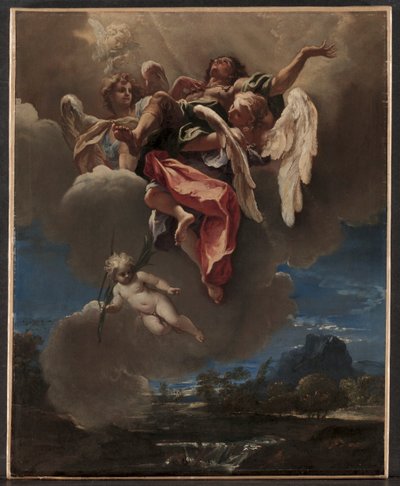 Studie for "An Apotheosis of a Saint" (for San Bernardino dei Morti, Milano) av Sebastiano Ricci