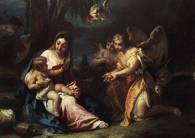 Resten på flukten til Egypt av Sebastiano Ricci