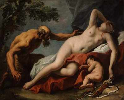 Venus og Satyr av Sebastiano Ricci