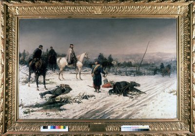 Garibaldi i Dijon på en slagmark, maleri av S. De Albertis. 1877. Museum for Risorgimento. Milan av Sebastiano de Albertis