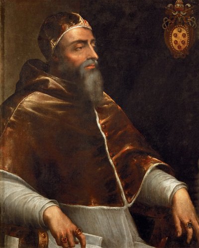 Portrett av pave Clement VII (1478-1534) (Jules de Medicis ou Giulio di Giuliano de Medici) - Piombo, Sebastiano del av Sebastiano del (circle of) Piombo