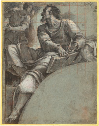 En profet tiltalt av en engel av Sebastiano del Piombo