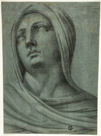 Hode og skuldre av sløret kvinne av Sebastiano del Piombo