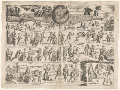 Denne verden er som et bur fullt av dårer Questo Mondo è come una gabbia de matti (tittel på objekt) av Sebastiano di Re