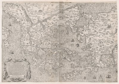 Mirror of Roman Magnificence: Kart over Hellas, midten av 1500-tallet., midten av 1500-tallet. av Sebastiano di Re