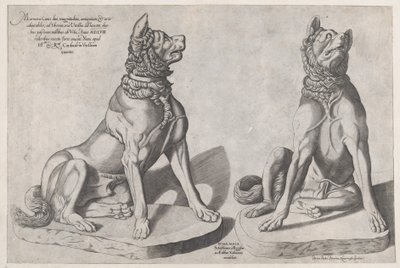Mirror of Roman Magnificence: Two Dogs, 1558., 1558. av Sebastiano di Re