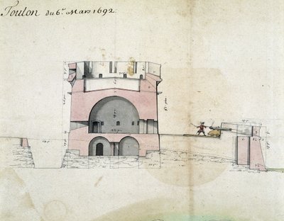 Befestning av Toulon av Vauban 03.06.1692 av Sebastien Le Prestre de Vauban