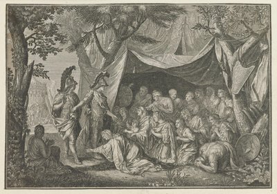 Alexander den store møter Stateira, Sisygambis og familien til Darius Verk av Charles le Brun (serietittel) L