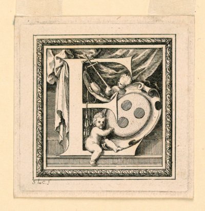 Bokstav E, for Baluzes "General History of the House of Auvergne" av Sebastien Leclerc