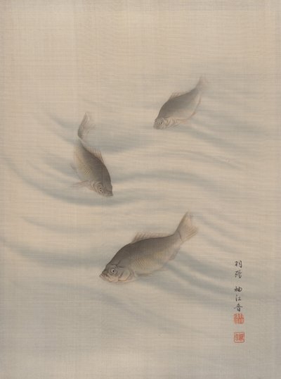 Fisker Svømming, ca. 1890-92. av Seki Shuko