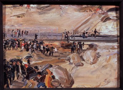 Gå i San Remo (Italia). Verk av Semyon Gavrilovich Nikiforov (1877-1912), olje på papp av Semen Gavriilovich Nikiforov