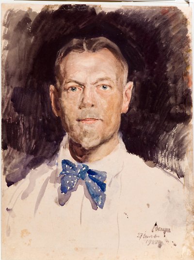 Selvportrett - Verk av Sergei Arsenyevich Vinogradov (1869-1938) av Sergei Arsenevich Vinogradov