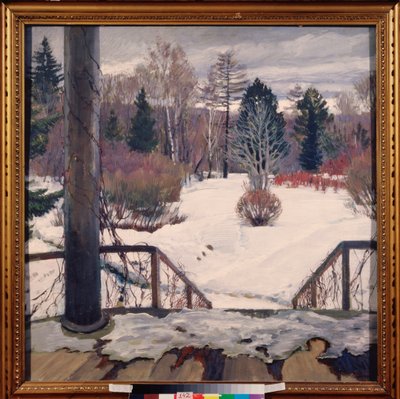 Våren kommer - Maleri av Sergei Arsenyevich Vinogradov (1869-1938), olje på lerret av Sergei Arsenevich Vinogradov