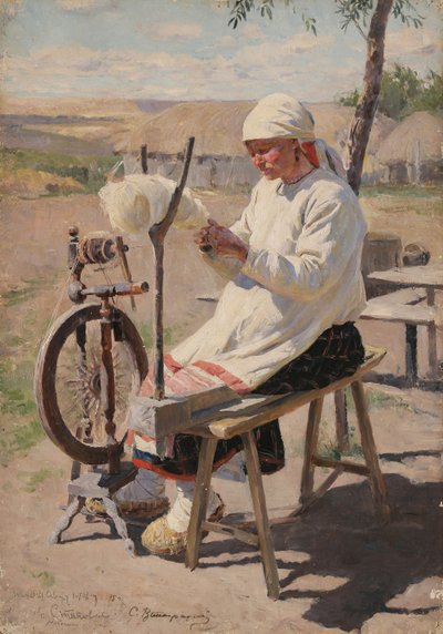Spinneren, 1895 av Sergei Arsenevich Vinogradov