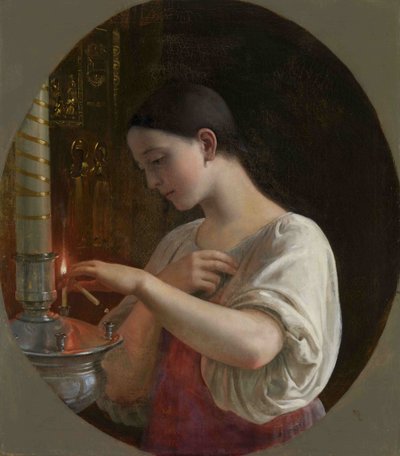 I kirken, 1860-årene av Sergei Ivanovich Gribkov