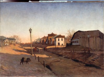 Day going out - Maleri av Sergei Ivanovich Svetoslavsky (Svetoslavsky) (1857-1931), olje på lerret - russisk kunst av Sergei Ivanovich Svetoslavsky