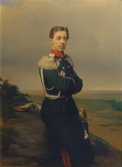 Portrett av Tsarevich Nicholas Alexandrovich av Russland 1843–1865 av Sergei Konstantinovich Zaryanko