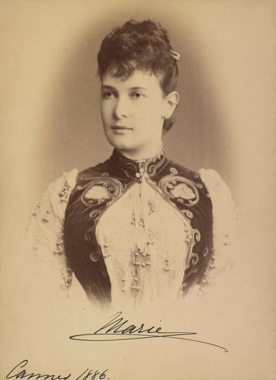 Marie Pavlovna de Russie - Storhertuginne Maria Pavlovna av Russland (1854-1920), av Levitsky, Sergei Lvovich (1819-1898). Sølv gelatin fotografering av Sergei Lvovich Levitsky