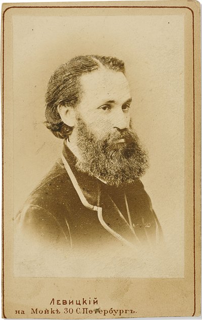 Portrett av cellisten Karl Yulievich Davidov 1838-1889, ca. 1875. av Sergei Lvovich Levitsky