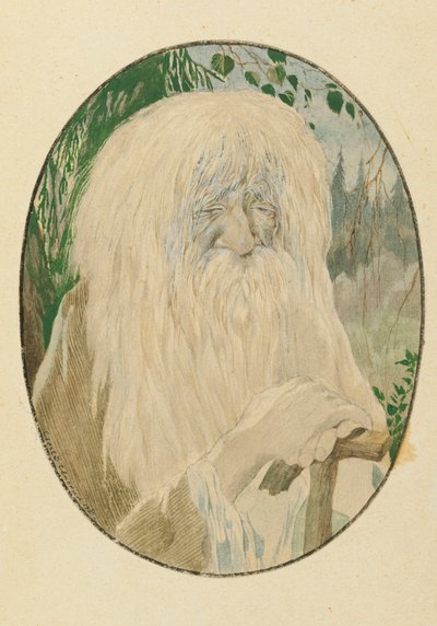 Leshy. Illustrasjon til diktet Ruslan og Ljudmila av A. Pushkin, 1921-1926. av Sergei Vasilevich Chekhonin