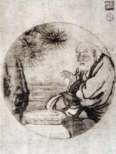 Portrett av Lao-Tzu, kinesisk filosof fra 600-tallet f.Kr., tegning av Sesshu Toyo (1420-1506), japansk sivilisasjon, Muromachi-perioden av Sesshû Tôyô