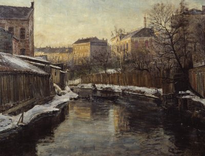 From Akerselva (oil on canvas) av Severin Grande