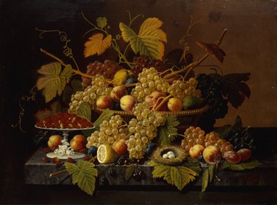 Stilleben med frukt, 1854 av Severin Roesen