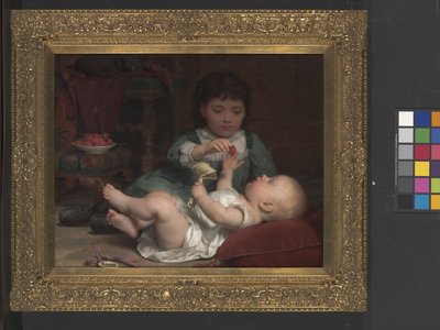 Temptation (olje på lerret) av Seymour Joseph Guy