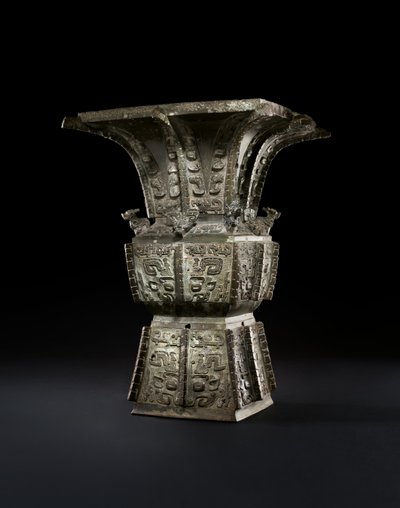 Rituell vinkar, Fangzun (bronse) av Shang Dynasty Chinese School