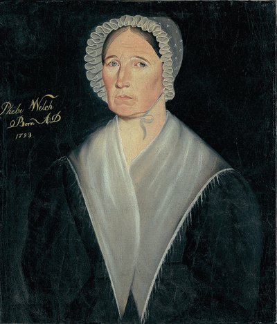 Portrett av fru William W. Welch, ca. 1837 (olje på lerret) av Sheldon Peck