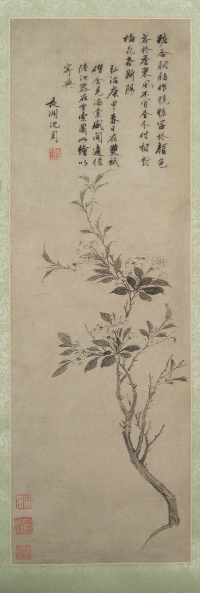 Blomstrende krabbeeple, 1500. av Shen Zhou