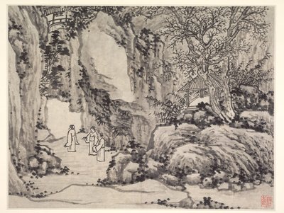 Tolv utsikt over Tiger Hill, Suzhou: The Sword Spring, Tiger Hill av Shen Zhou