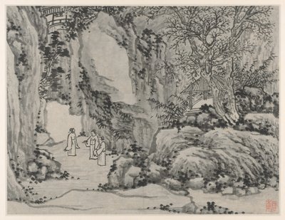 Tolv utsikt over Tiger Hill, Suzhou: The Sword Spring, Tiger Hill, etter 1490. av Shen Zhou