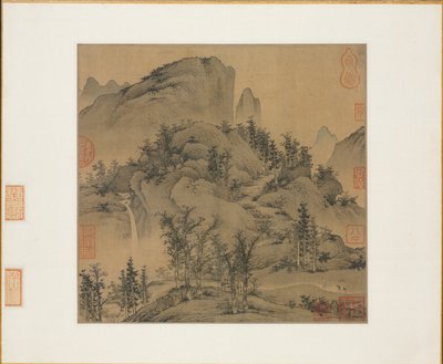 Reisende i Autumn Mountains, 1. halvår 1300-tallet. av Sheng Mou