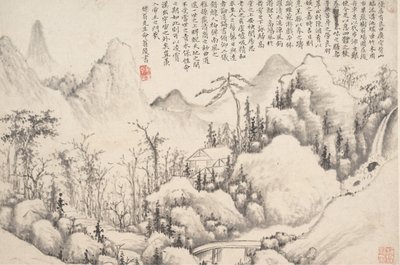 Mountain Retreat, datert til 1654-55. av Shi Lin