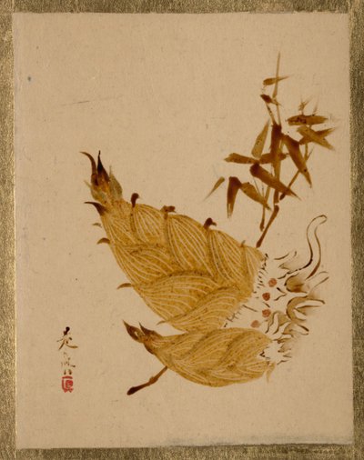Bambusskudd, ca. 1880-tallet. av Shibata Zeshin