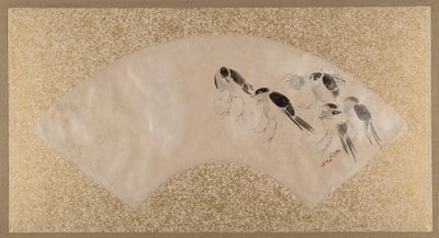 Fugler, sent på 1800-tallet. av Shibata Zeshin