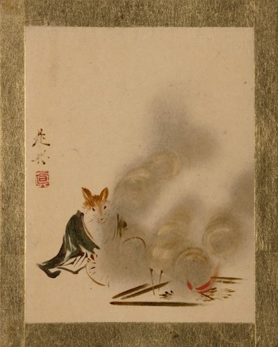 Fox av Mystic Fire. av Shibata Zeshin