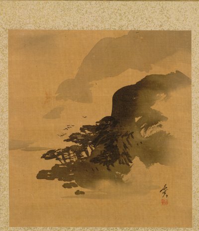 Blad fra Album of Seasonal Themes: Quail in Grass, 1847. av Shibata Zeshin