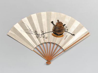 Plommegren og tekanne. av Shibata Zeshin