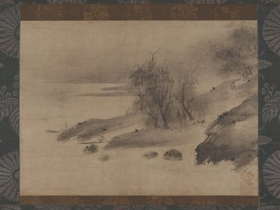 Ink Landscape Suiboku sansui zu, 1400-begynnelsen av 1500-tallet. av Shinso Soami