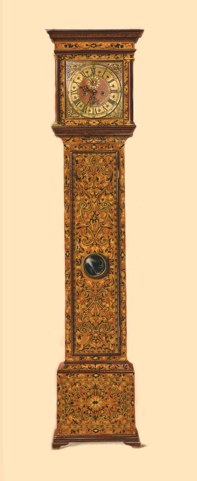 Klokke innlagt med lett marquetry, 1905 av Shirley Charles Llewellyn Slocombe