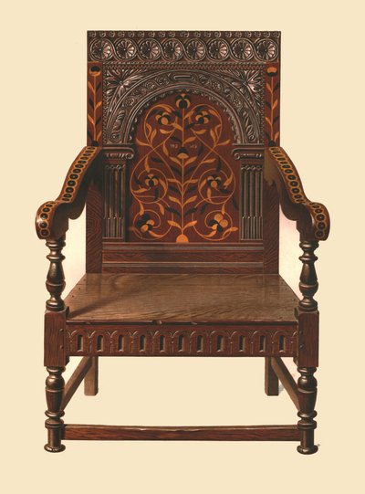 Eik innfelt stol, 1904 av Shirley Charles Llewellyn Slocombe