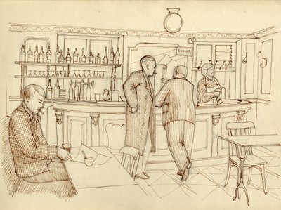 Kaféscene, Paris, Frankrike, c1951. av Shirley Markham