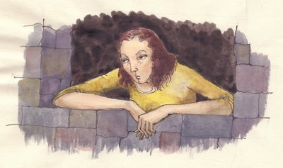 Gretten kvinne, ca 1950. av Shirley Markham